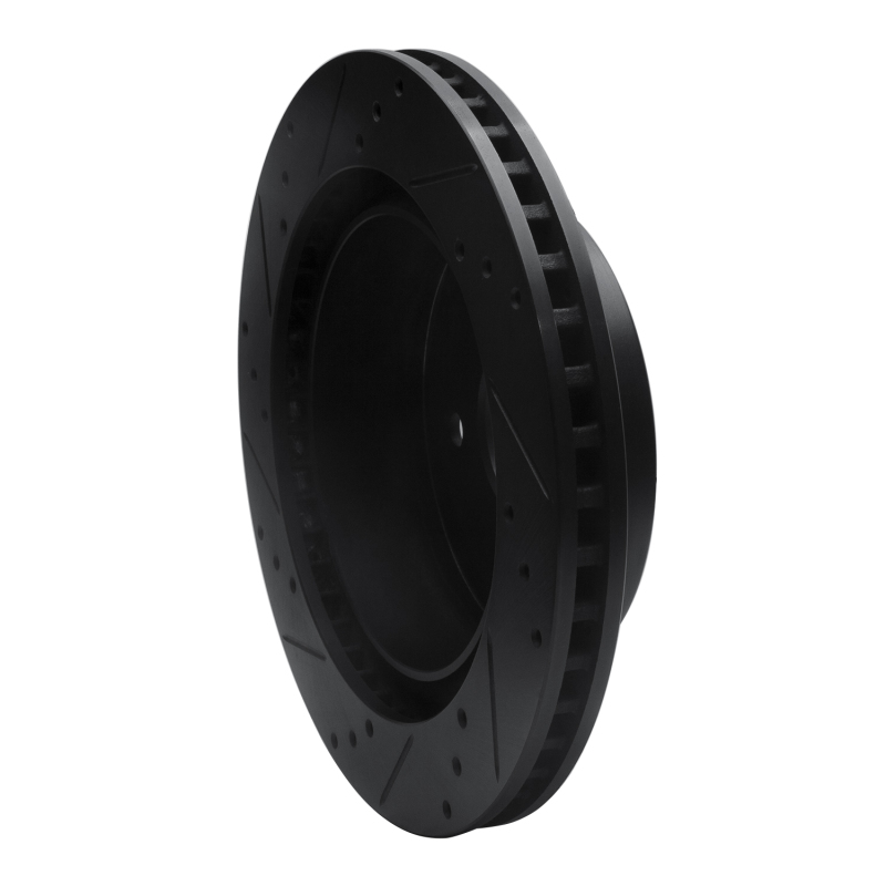 Dodge Ram 1500 Brake Rotor (1) - Rear Right - R1 Concepts - Drilled & Slotted - Black - `04-`06